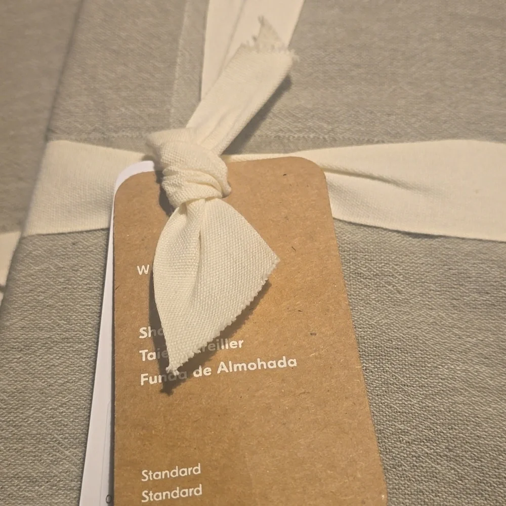 West Elm Windowpane Gauze Standard Sham, Retail Price $39.00 USD, Color Elm